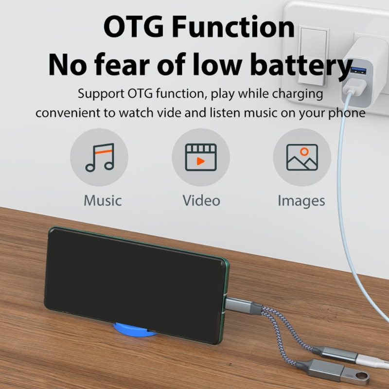 PD10W Schnelllade-USB-Typ-C-zu-USBC-OTG-Adapterkabel für Mobiltelefon-Laptop – Detail 5