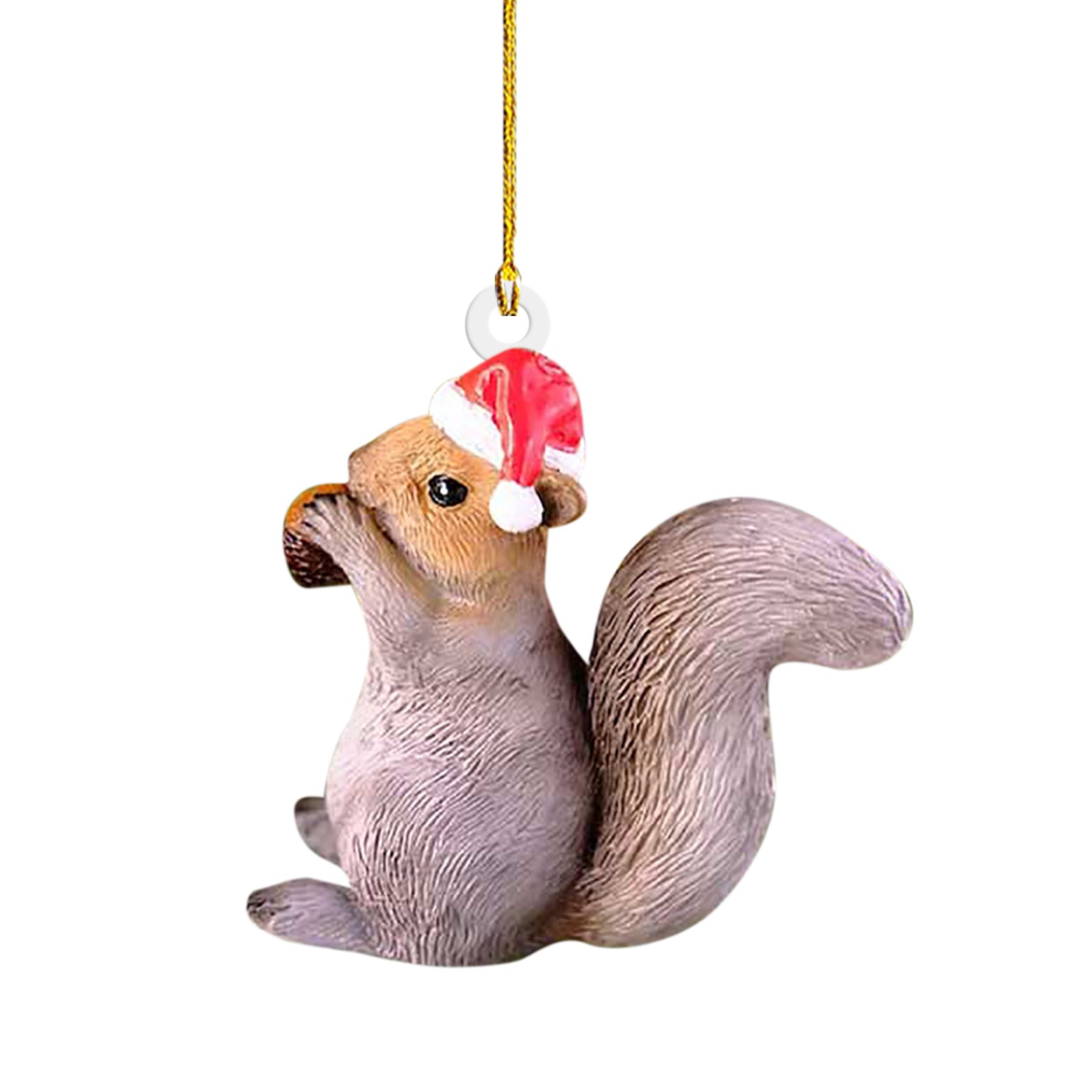 Description Picture 3 of itemChristmas Cartoon Cute Animal Ornament Acrylic Santa Hat Animals Decoration Xmas Tree Hanging Pendant новогодний декор Navidad