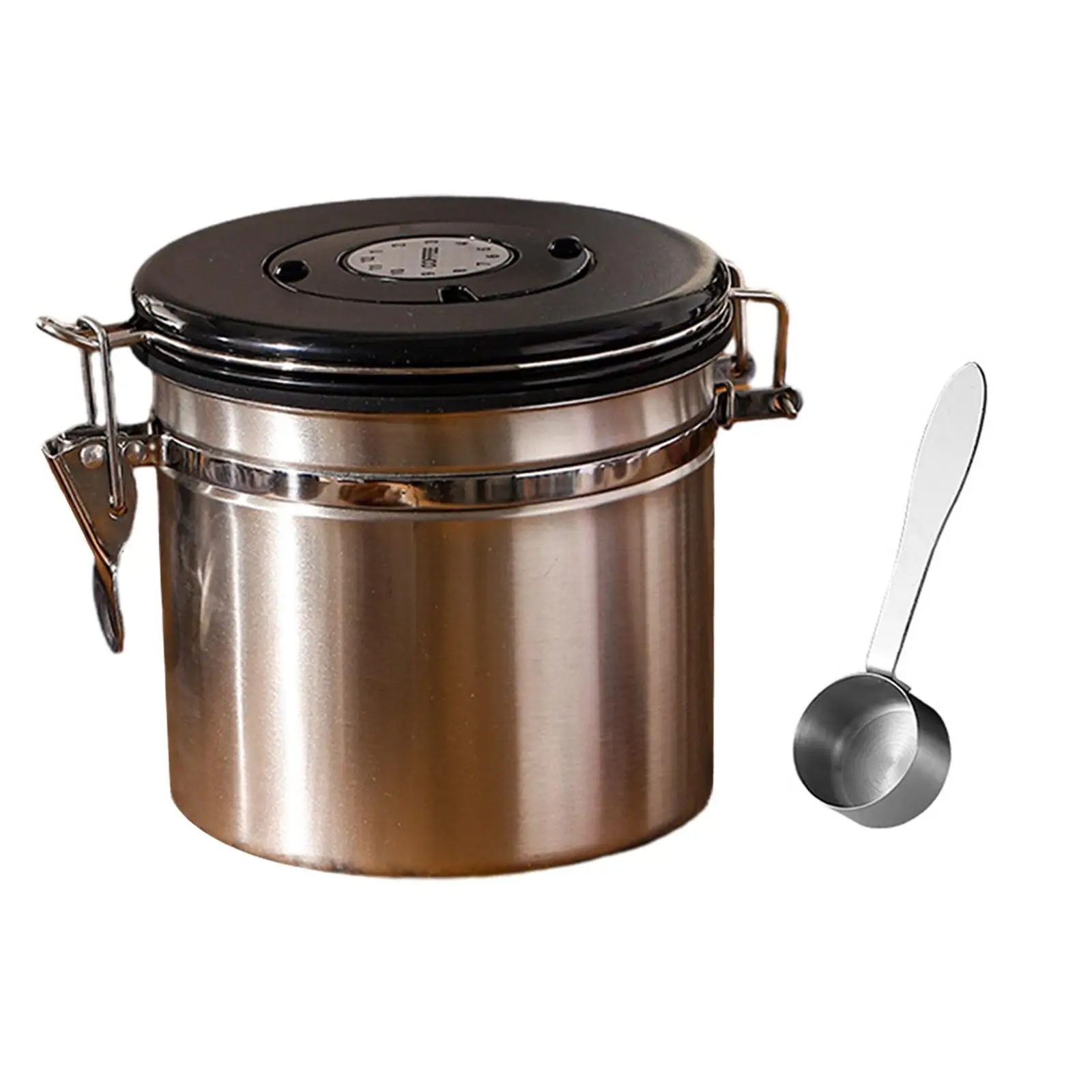 Coffee Bean Storage Storage Utensils with Steel Spoon Airtight Storage Tank for