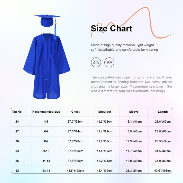 Update more than 245 convocation gown size chart - mederbeauty.vn