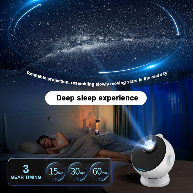 Home Planetarium Star Projector Galaxy Starry Projector Night Light 360°  Adjust Bluetooth Speaker For Bedroom Kids Birthday Gift