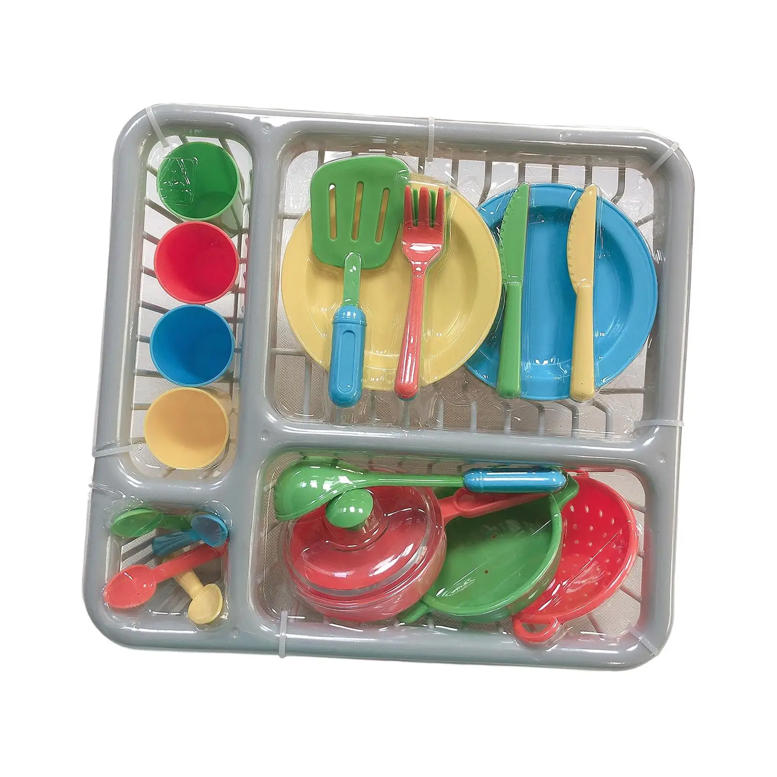 28Pcs Child Cookware Set Kids Toy Plates and Dishes for Kitchen Playset for Preschool Birthday Gift Party Favor Kids Boys Girls