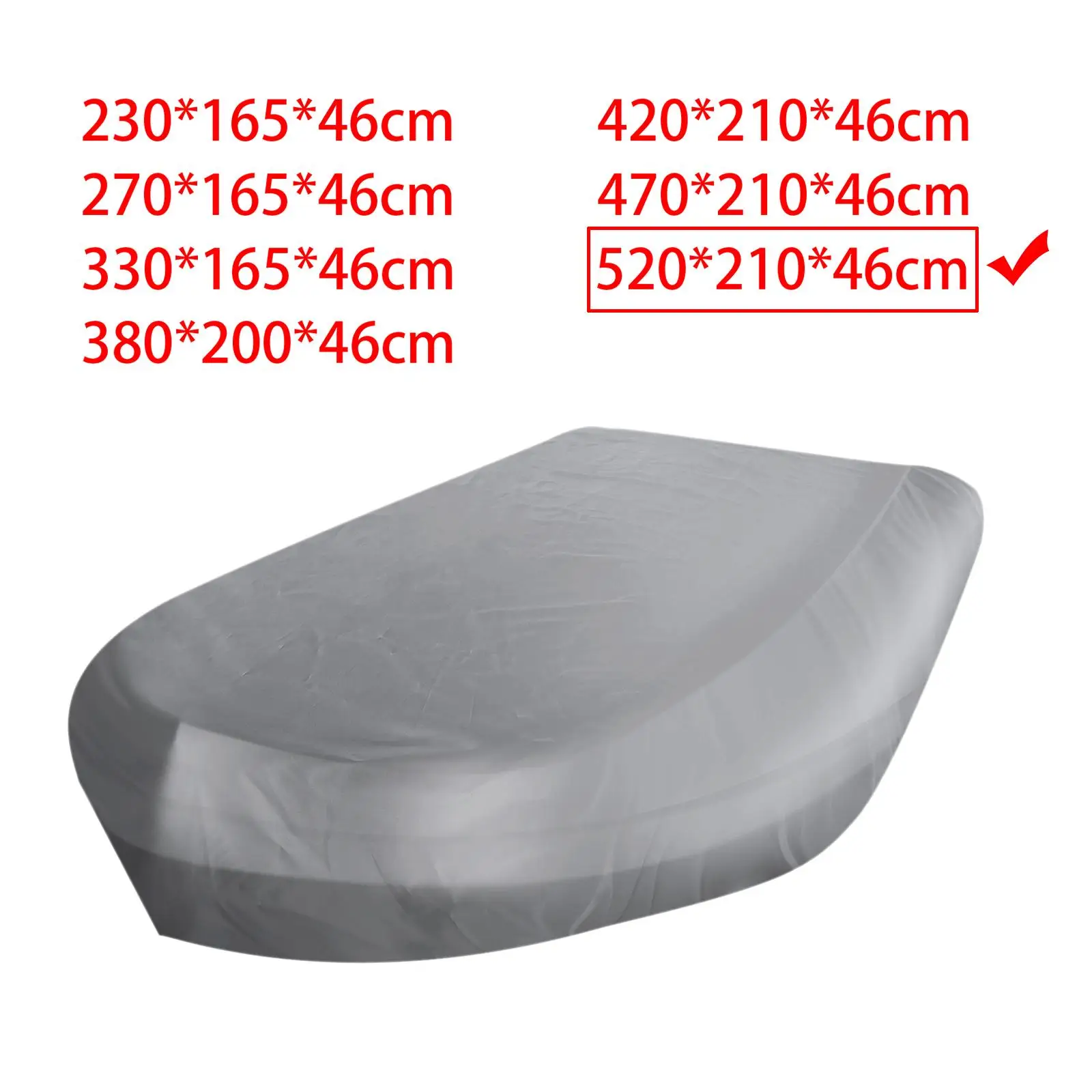 Marine Boat cover rains Resistant Kayak Boat Cover for v shape Inflatable Boat 520x210x46cm