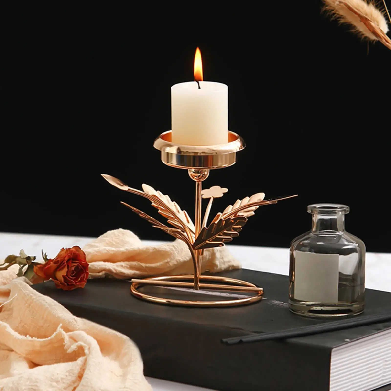 European Candle Holder Iron Romantic Decorative Modern Candles Stand for party Christmas Living Room Housewarming Gift