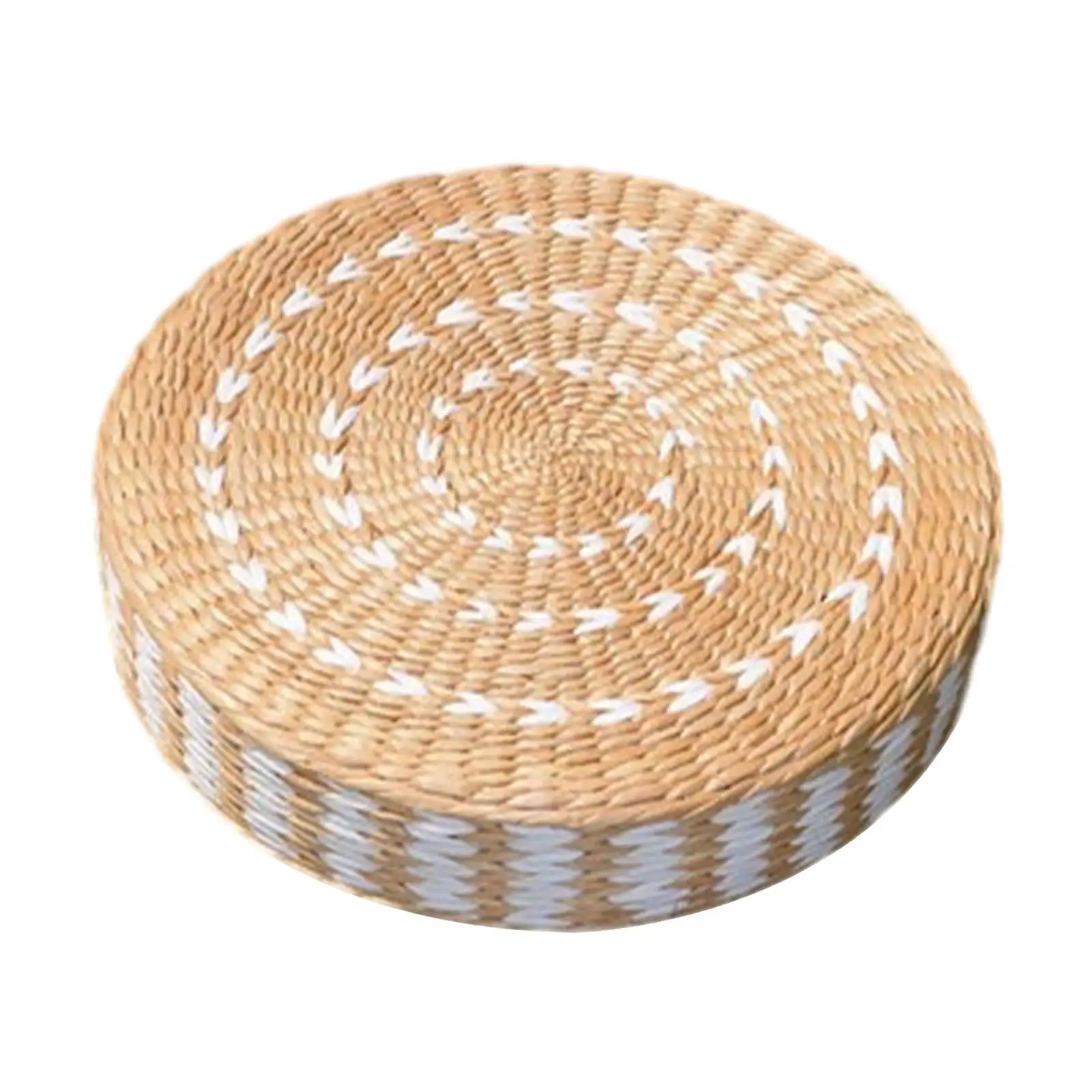 Straw Meditation Cushion Meditation Yoga Mat Pouf Seat Cushion Tatami Floor Cushion for Office Prayer Bedroom Yoga Outdoor