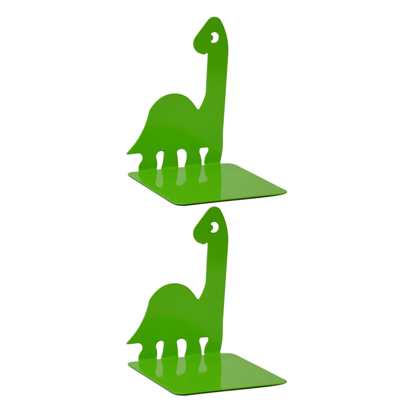 2 Pieces Dinosaur Shape Bookends Decorative Organizing Holder for Study CD