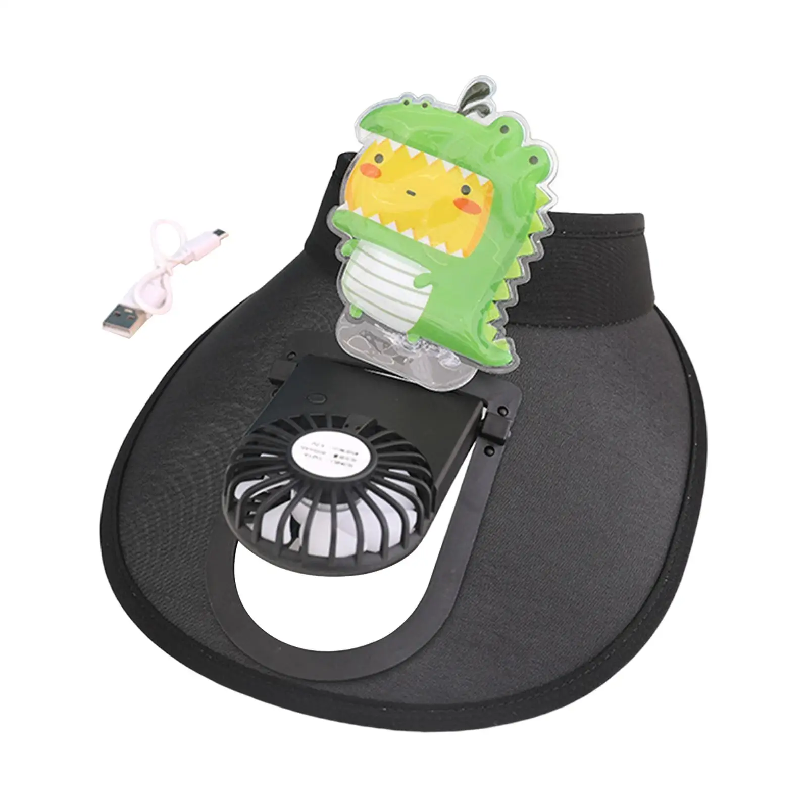 Sun Visor Hat with Fan Lightweight Adjustable Speed for Girls Boys Camping