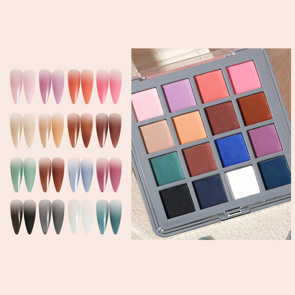 Description Picture 6 of itemManicure Powder Matte High Pigmented Stunning Visual Effect DIY 16 Colors Superfine Gradient Nail Glitter Powder Nail Supplies