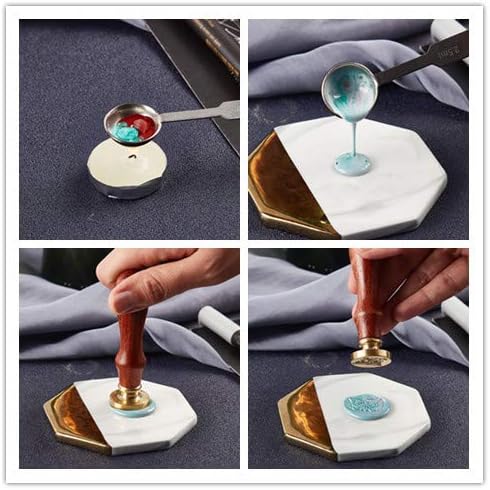 Description Picture 5 of item1pc Letter A Wax Seal Stamp Vintage Alphabet Initial Sealing Retro 25mm Removable Brass Head with Wooden Handle