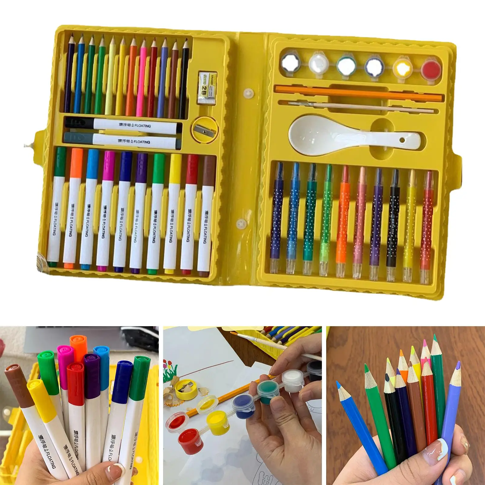 46x Floating Ink Drawings Set DIY Drawing Assorted Colors Water Painting pens kids for Office Boards Ceramic Gift Party