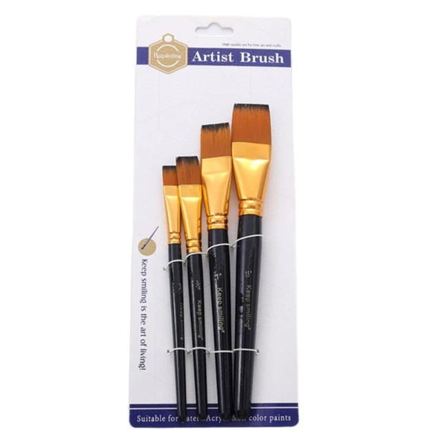 Small Paint Brush Miniature Brushes. Fine Tip Series 4pc 000 Paintbrushes  Set for Art Watercolor Acrylics Oil - Model Craft Warhammer Airplane Kits