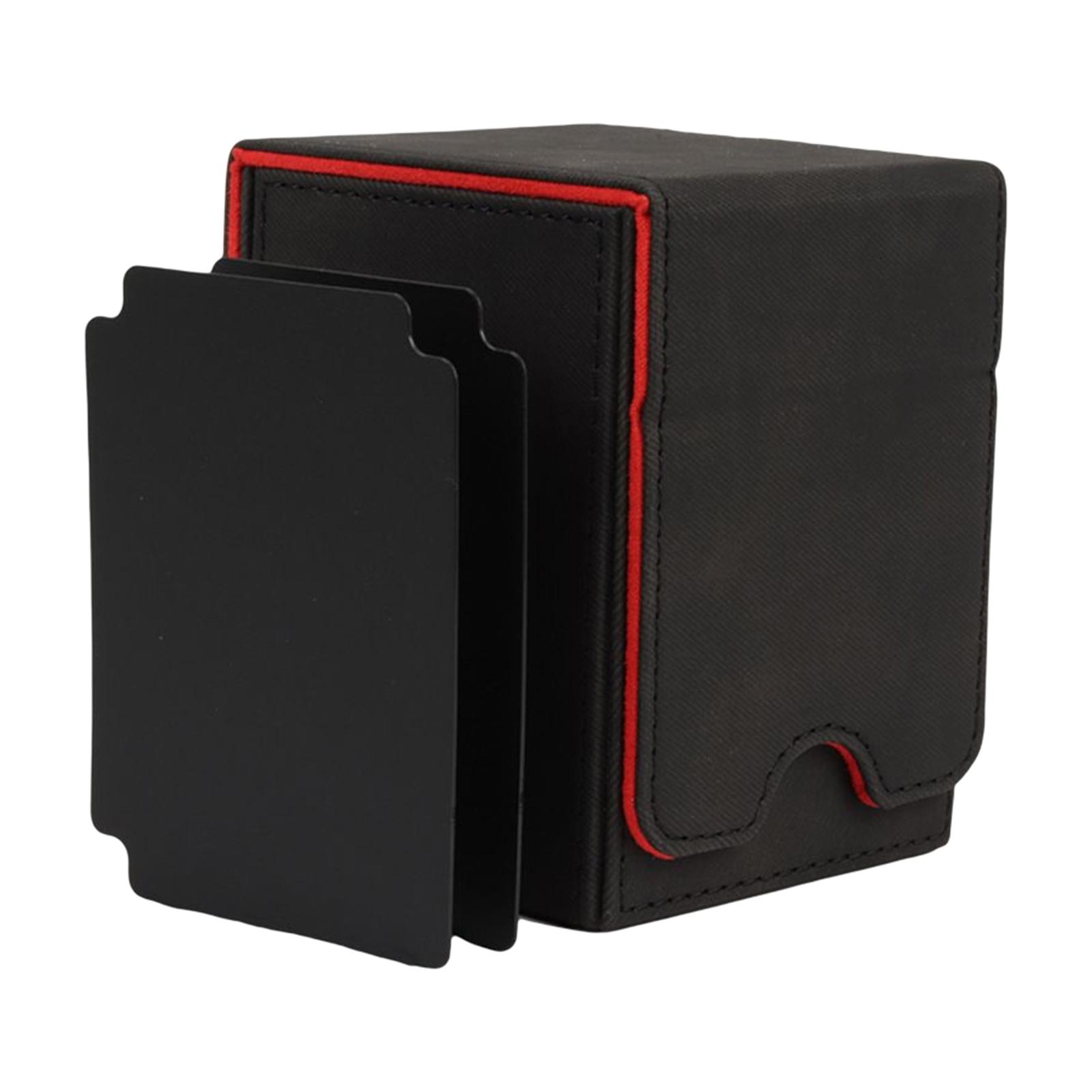 Leather Deck Case Card Saver Card Holder Card Organization Box for Game Card Large Size Fit 100 Sleeved Cards