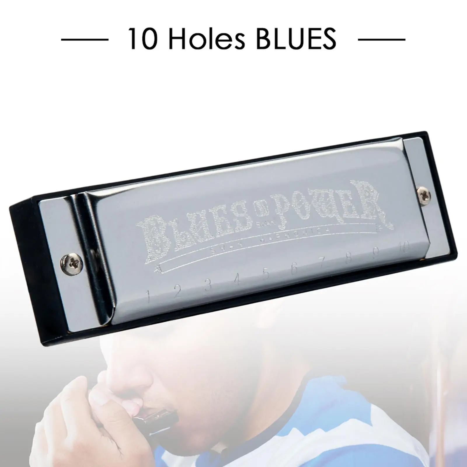 Portable Harmonica 10 Holes C Key 3 Octaves Mouth Organ for Music Lovers Beginners Adults Professionals Holiday Gift