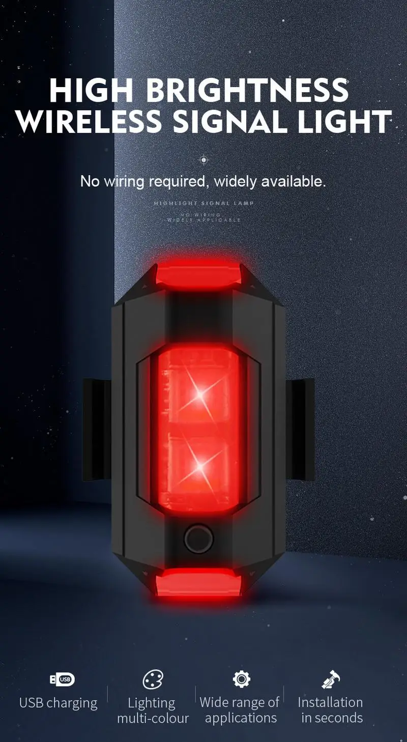 SHAREFUNBAY LED Warning Light Mini Signal Light Drone with Strobe Light 7 Colors Turn Signal Indicator Motorcycle RC Helicopters