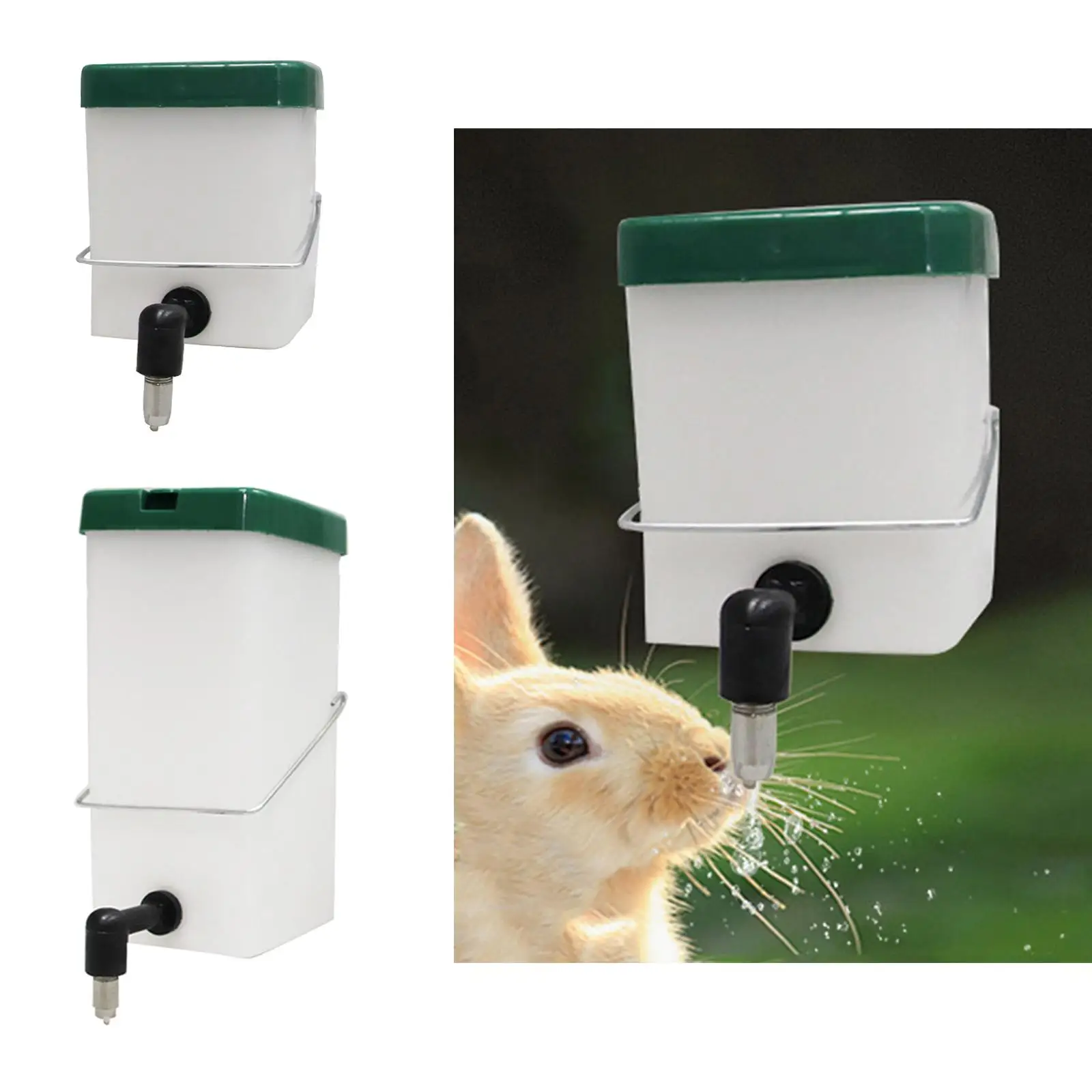 Automatic Drinker Water Feeder Dispenser Small Animal Drinking Bowl   Plastic for Rabbit Chicken Hamster Mouse/Rat Chinchilla