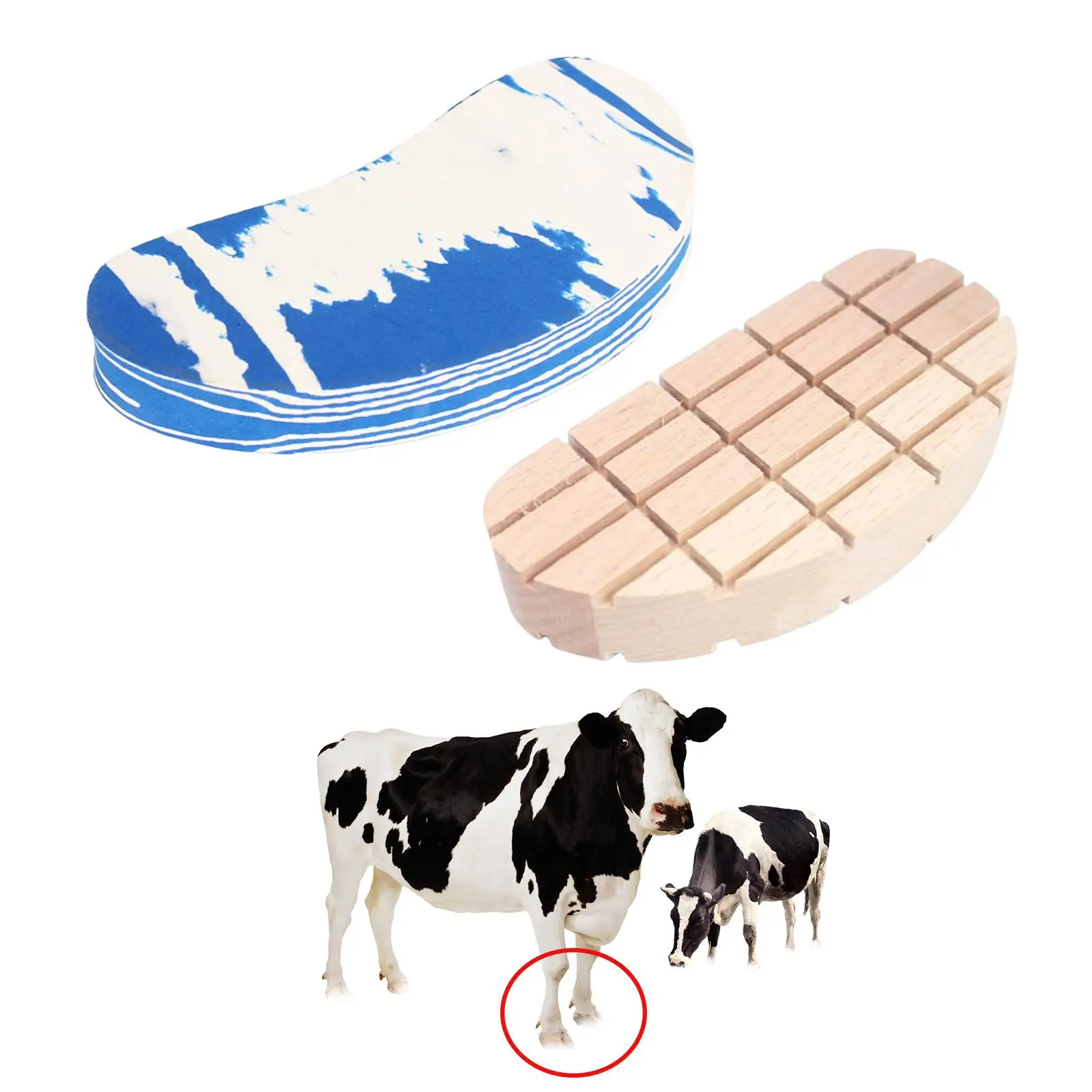 Cow Trimming Cushion Wooden Competition Protection Manicure Care Accessories Wearproof Cow Hoof Pad for Goats Sheep Livestock