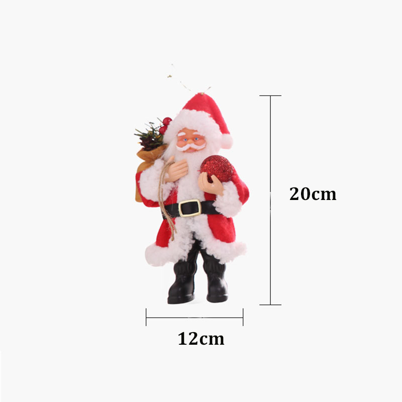 Statuette Déco Père Noël Debout 50cm Gris