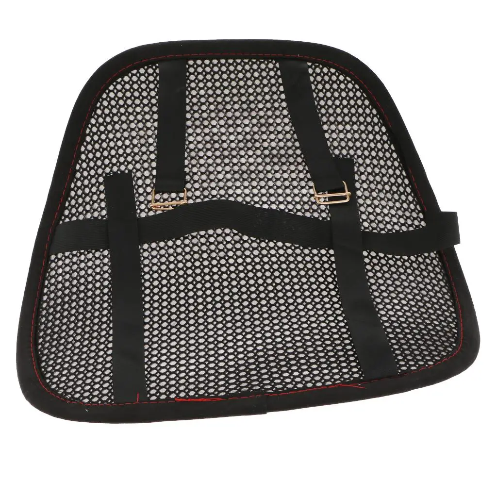 Breathable Car Office Touring Divers Mesh Backrest Back Support Protection Seat Cushion Black/ Brown