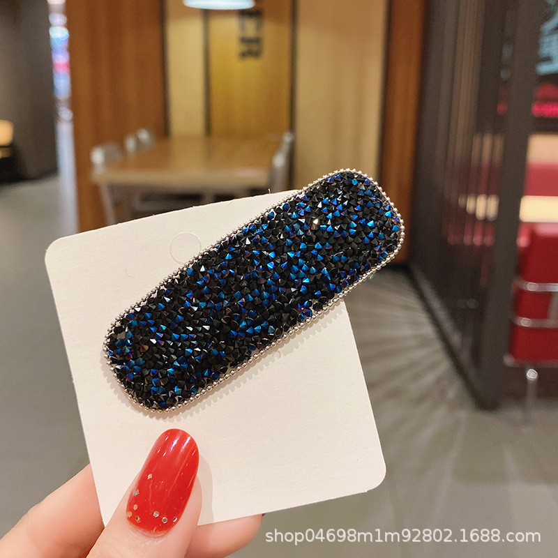 Koreanische Mode Strass Pin Tropf Platz Einfache Glitter Haar Clips Pony Haar Organizer Clips Frauen Haar Zubehör – Detail 15
