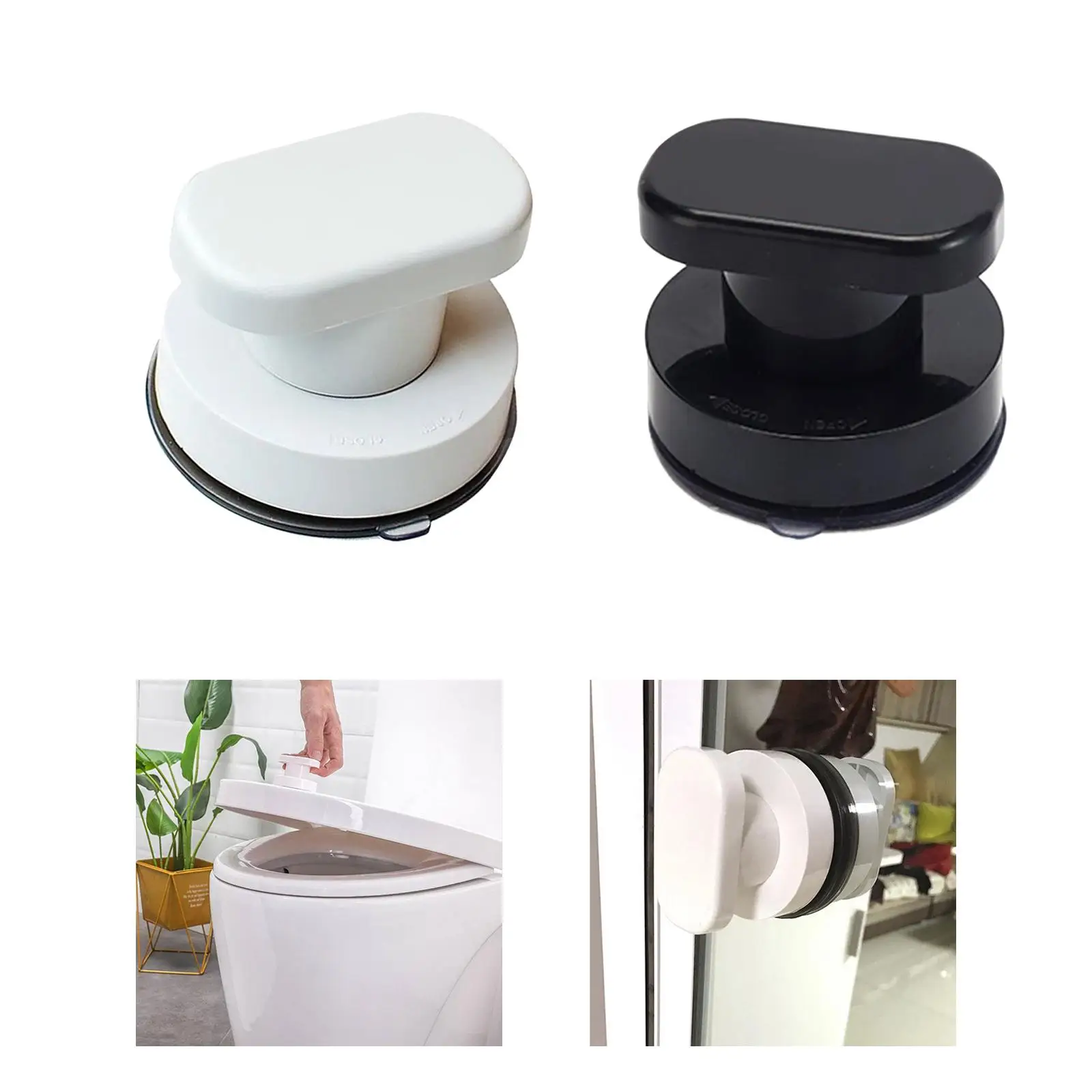 Anti Slip Suction Cup Handle Safety Handle Cabinet Pulls Toilet Bathroom Sliding Door Handle for Wardrobes Cabinets Window