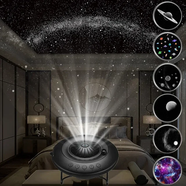 25 in 1 LED Star Night Lights Galaxy Projector Rotate Planetarium Starry  Sky Projector Lamp Kids Bedroom Room Decor Nightlights