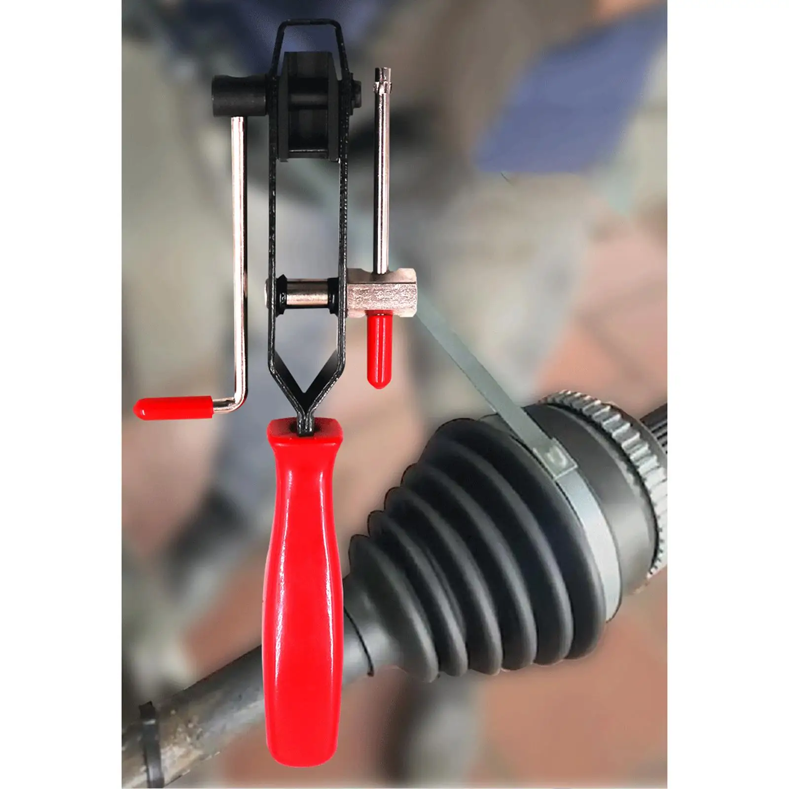 Car CV Joint Banding Tool with Cutter Coated Anti Skid Rustproof Boot Ear Clamp Crimp Tool Fits for Cooling System Fuel Hose