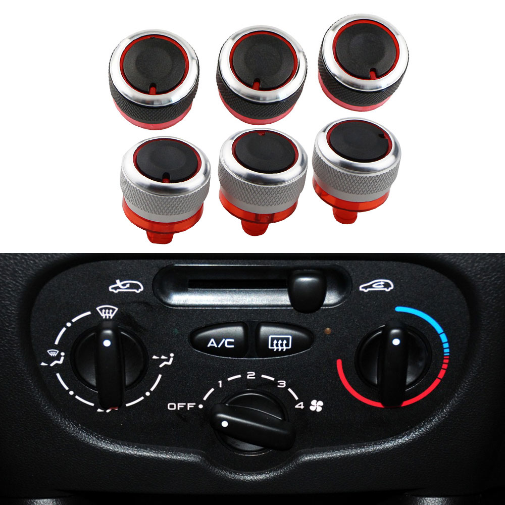 3 Teile/satz Auto AC Panel Knopf für Peugeot 206 207 2005 - 2011 für Citroen C2 AC Wärme Control Knöpfe schalter Aufkleber Zubehör – Detail 1