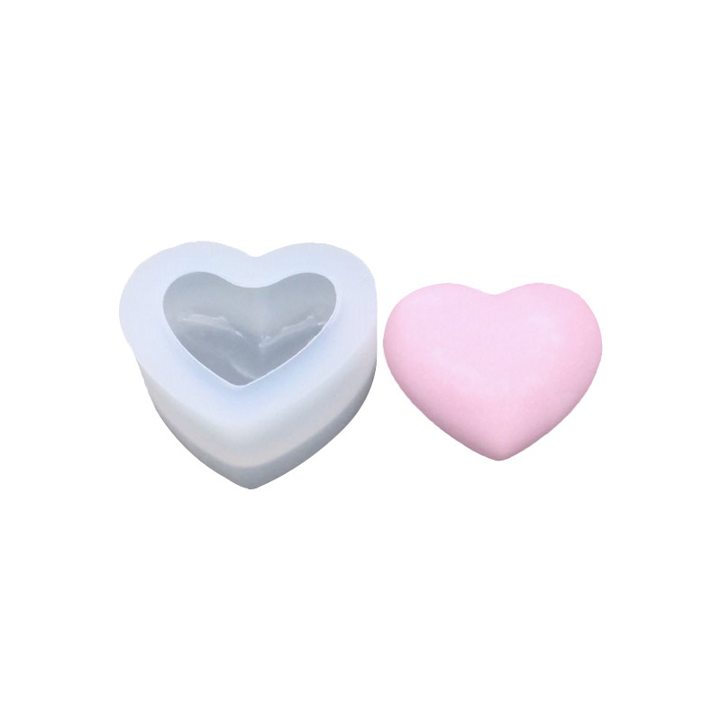 3D Liebe Herz Silikon Form Aroma Gips Kerze Form DIY Dessert Mousse Backen Gebäck Süßigkeiten Schokolade Formen Kuchen Dekoration – Detail 8