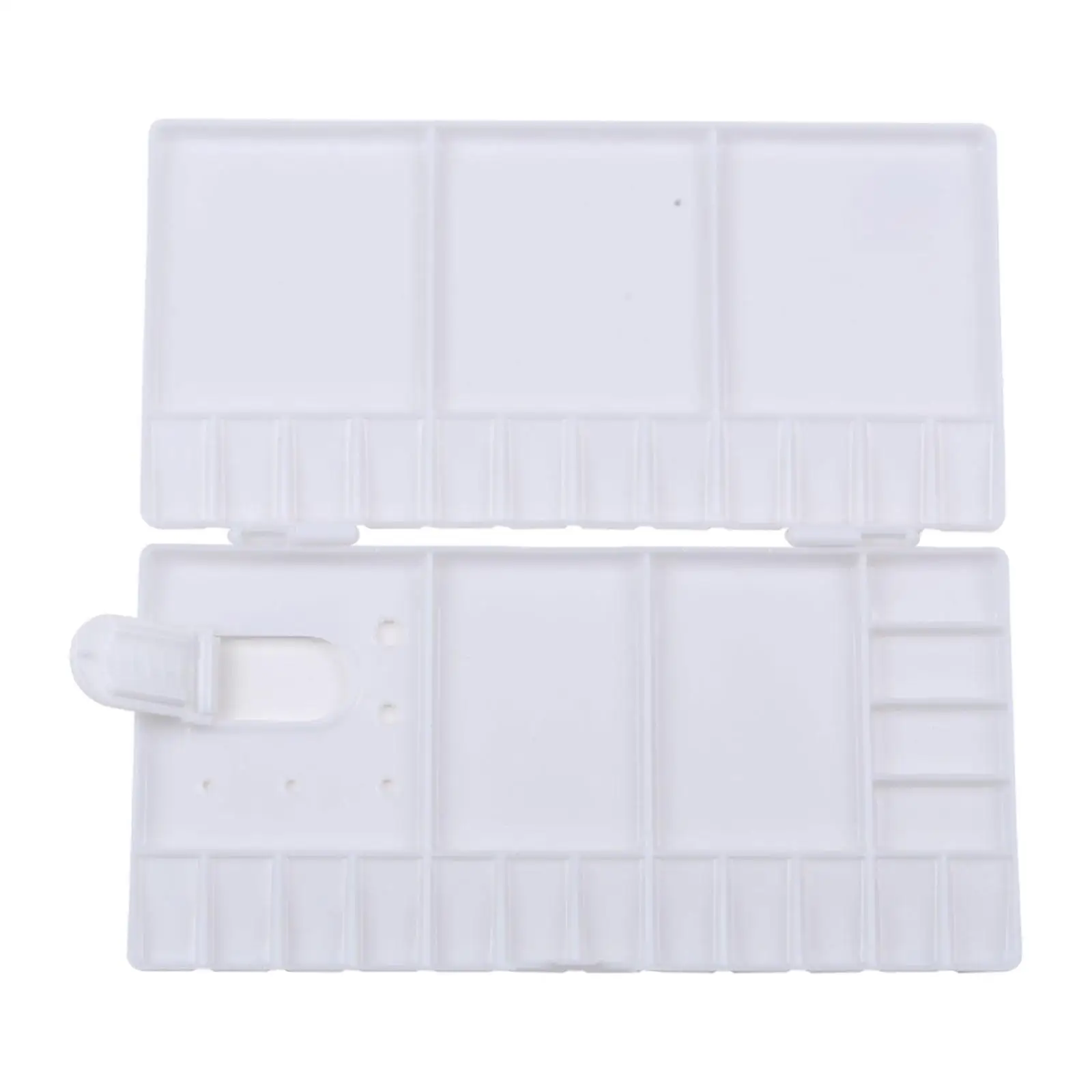 Empty Watercolor Palette Travel with Finger Hole with Cover Beginner Tray Paint Storage Box for Acrylic Oil Paints Students Kids
