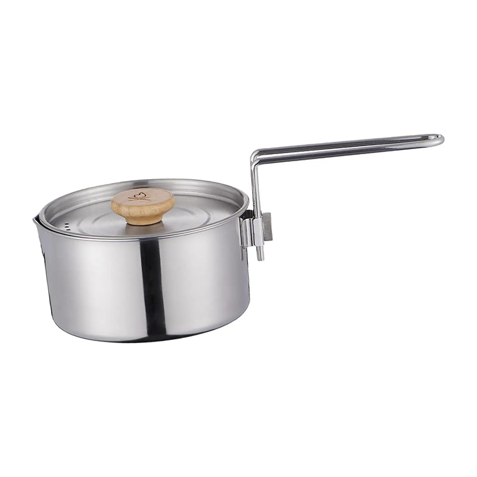 Stainless Steel Cooking Pot Water Kettle Campfire Kettle Camping Pot for Hiking Picnic