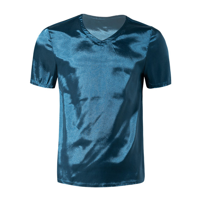 Chemise Nuit Homme Pyjama Satin Homme/femme Doomiva - Col V - Manches Courtes - Taille M-XXL Vêtements De Nuit Homme