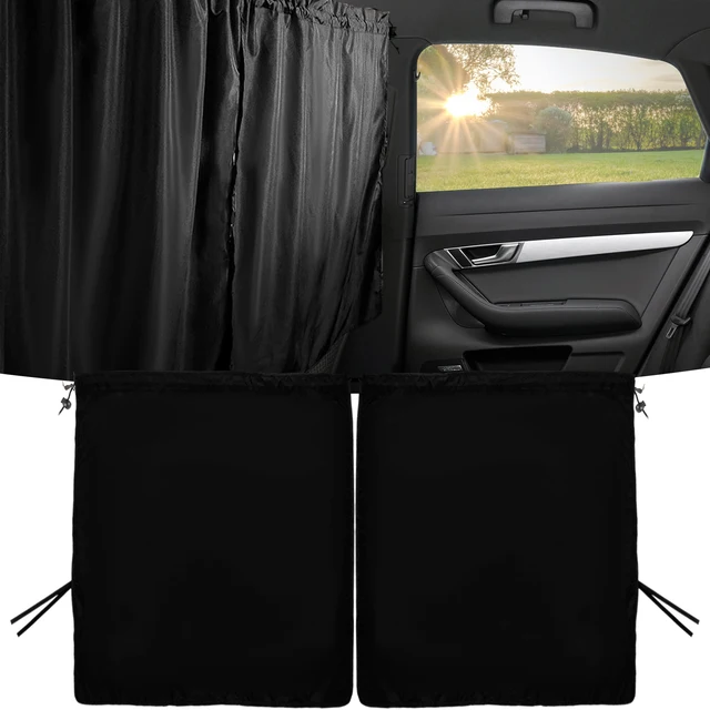 Fresheracc Car Van RV Divider Curtain, [3 Packs] Privacy Sun Shade Blinds  Partition for Sleeping Baby Camping, Car Windshield Sunshade Blackout  Accessories, Eas…