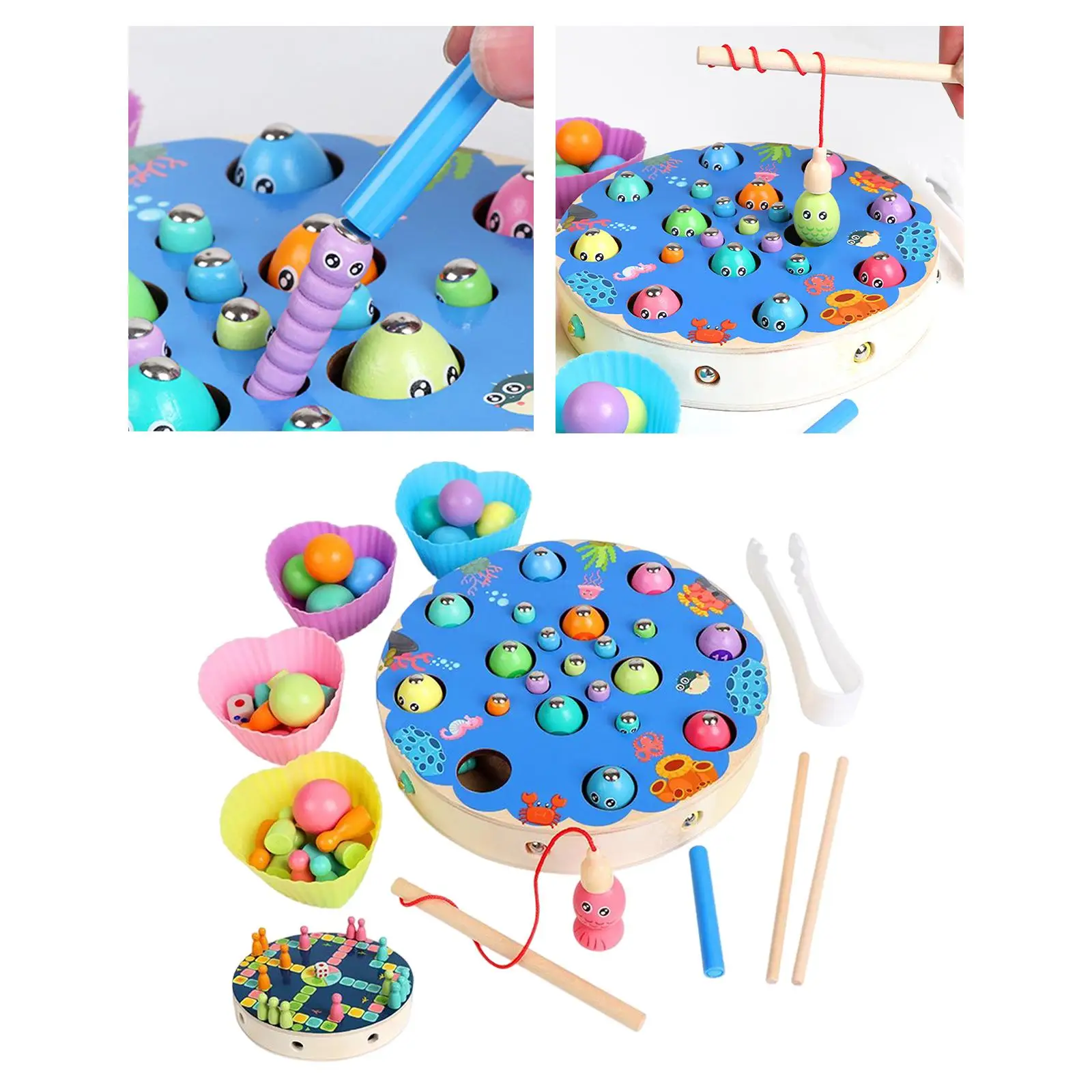 Multicolor Montessori Toys Educational with Chess Chopsticks Developmental Fine Motor Skill Learning Toy for Teaching Birthday