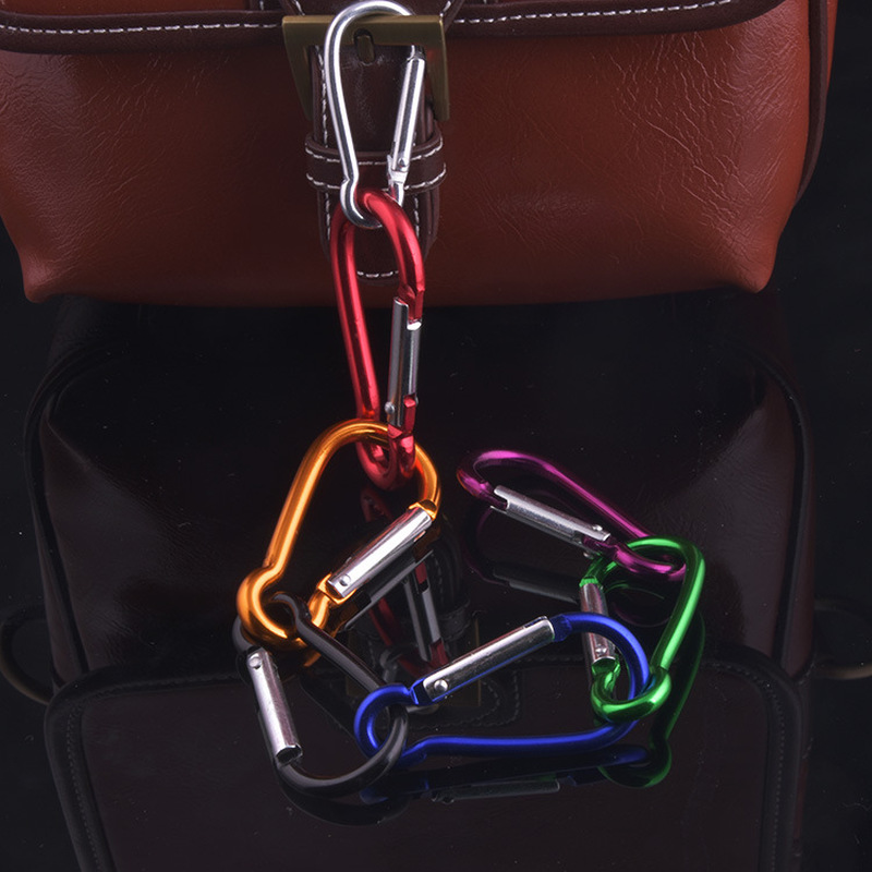Description Picture 4 of itemMini Colorful Aluminum Spring Carabiner Snap Hook Keychain EDC Survival Outdoor Camping Tools Size 40*20*3.6mm