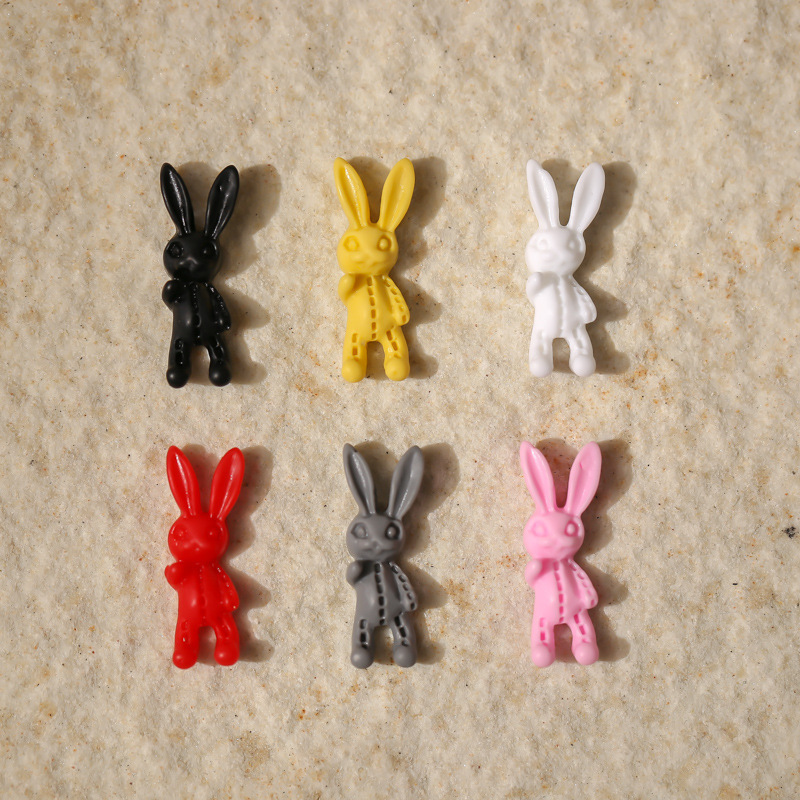 Best of 10Pcs Skull Rabbit Nail Resin Charms Cartoon Sweet Sad Bunny Nails Decorations 3D Kawaii Ornaments Manicure Jewelry Accessories Reviews & Tips - Image 5