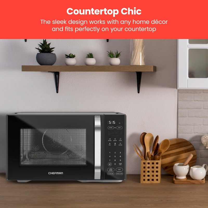 Title 12, Chefman MicroCrisp Countertop Digital Microwave...