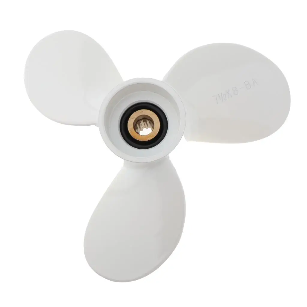 Marine Propeller 4/5/6 HP 6.30inch White for 7 1/2 x 8-BY