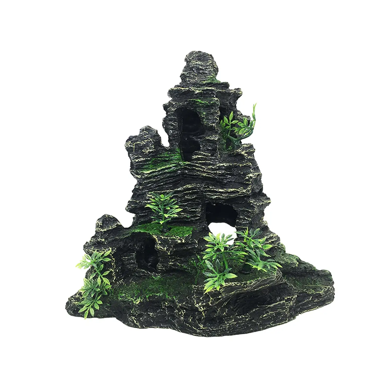 Aquarium Ornament Decorations Resin Small Crafts Accessories Creative Hideaway Fish Tank Landscaping Mountain View Hiding Cave