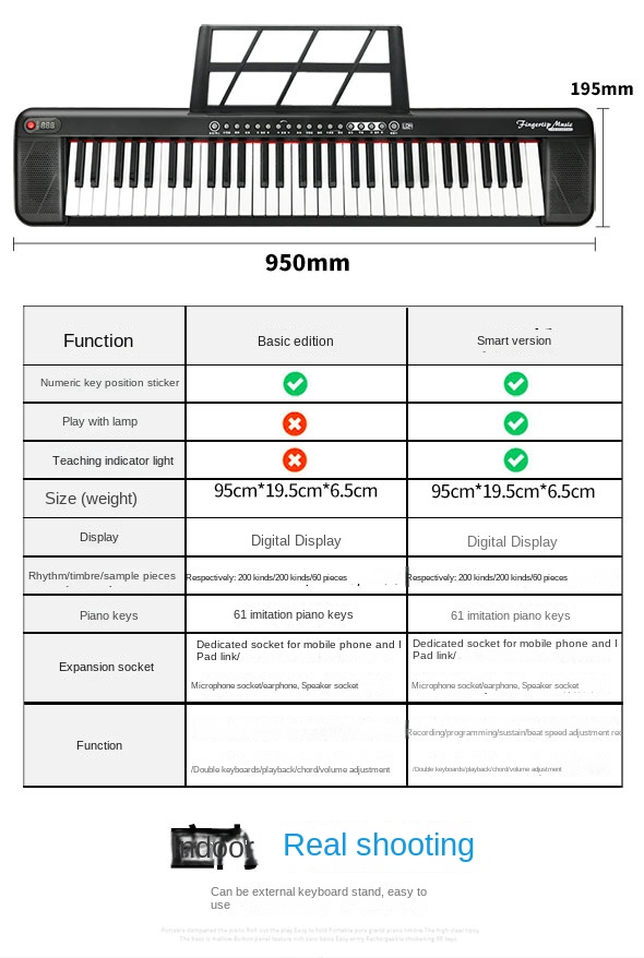 Title 26, Portable Electronic Organ Beginner Adult Teache...