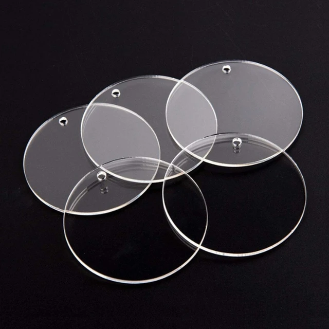 30pcs Acrylic Circle Blank Transparent Acrylic Discs Erasable
