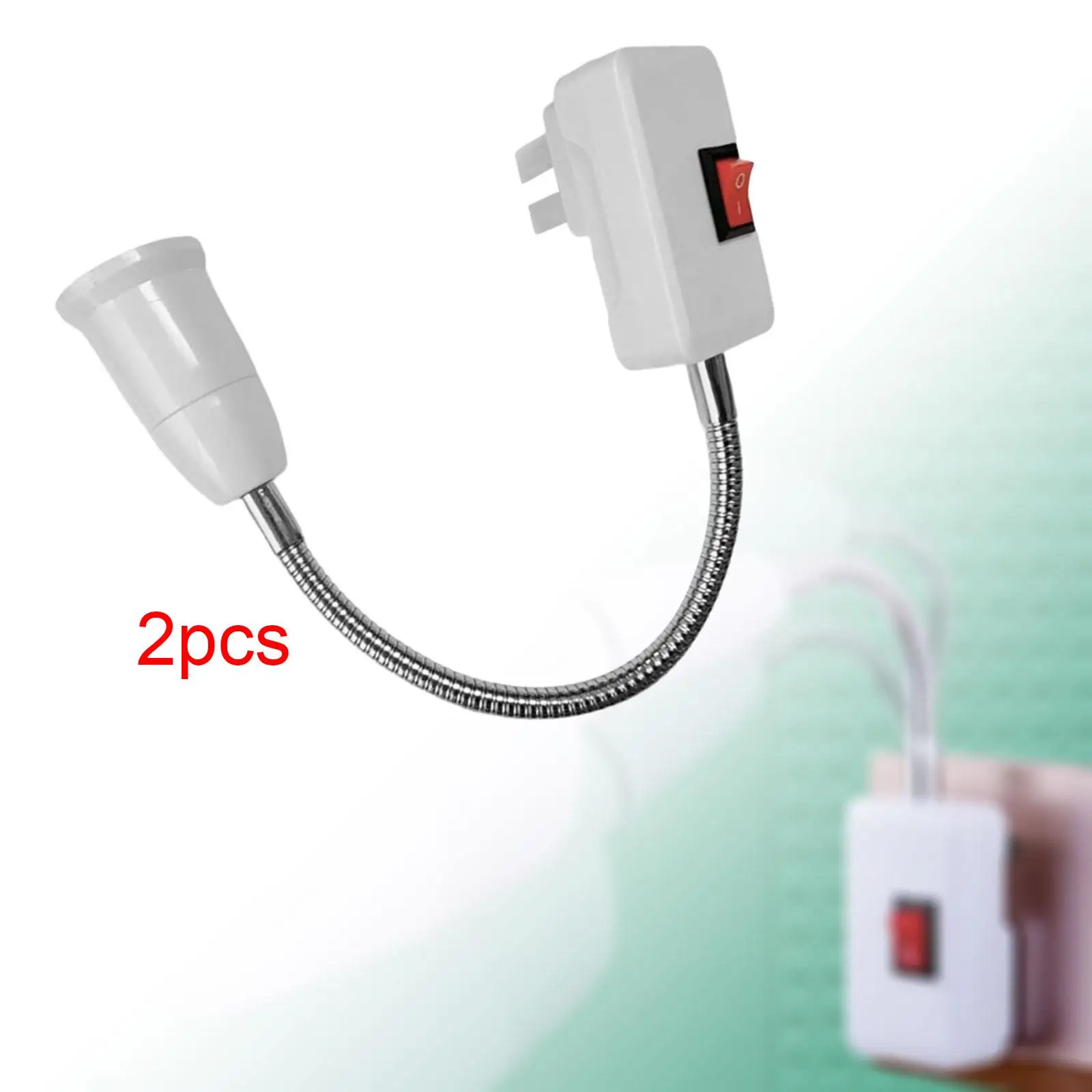 Lamp Socket Adapter E27 Grow Lights Indoor Outdoor Light Bulb Plug Adapter Switch Desk Lamp Outlet Light Socket to Plug Adapter