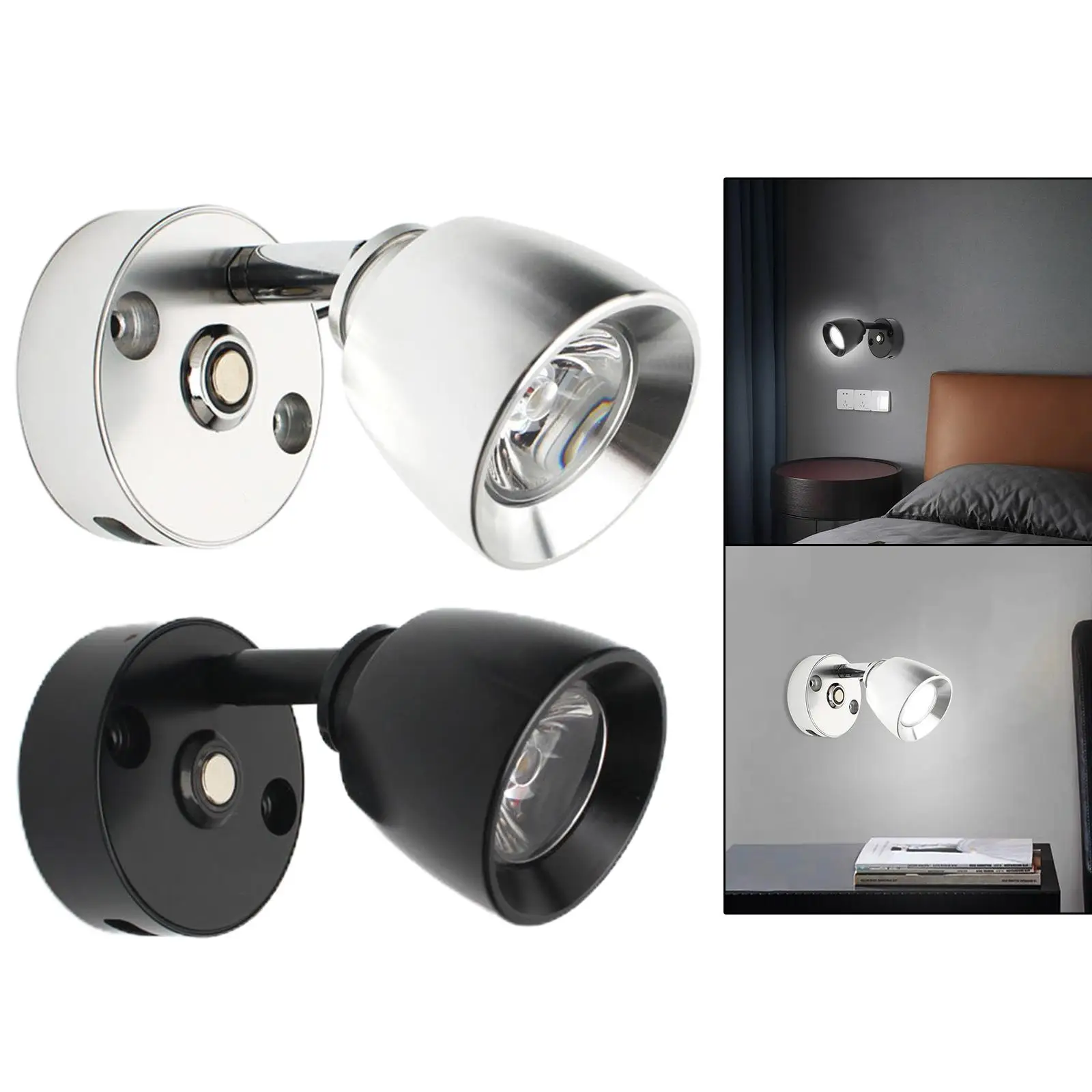 Modern LED Wall Lamp Fixtures ,with USB Charging Interface ,Warm White Light