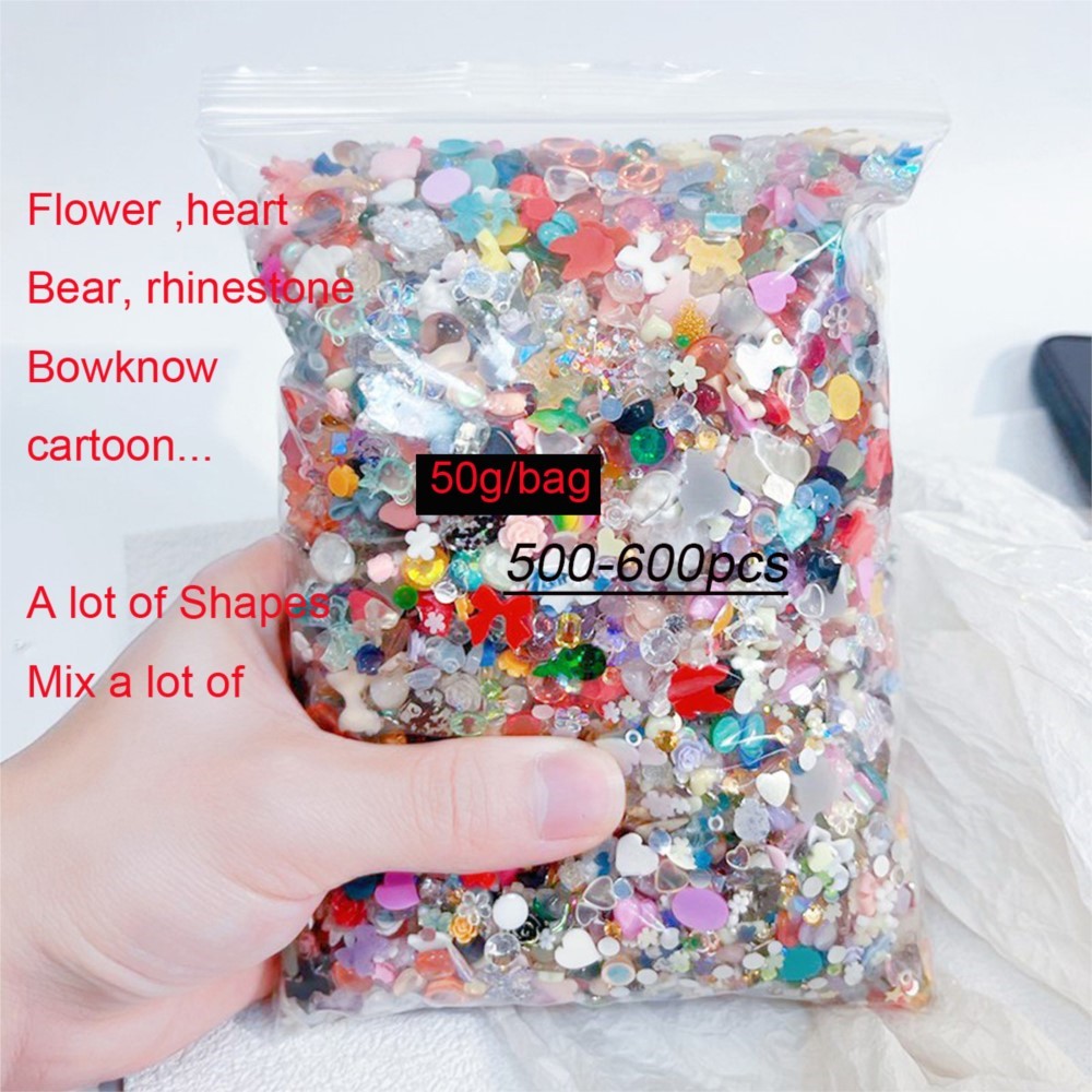 Best of 600Pcs Mixed Resin Bow Rhinestone Nail Charms 3D Colorful Bow Fairy Rhinestone Bowknot DIY Nail Art Decoration Manicure Parts &amp;&amp; Reviews & Tips