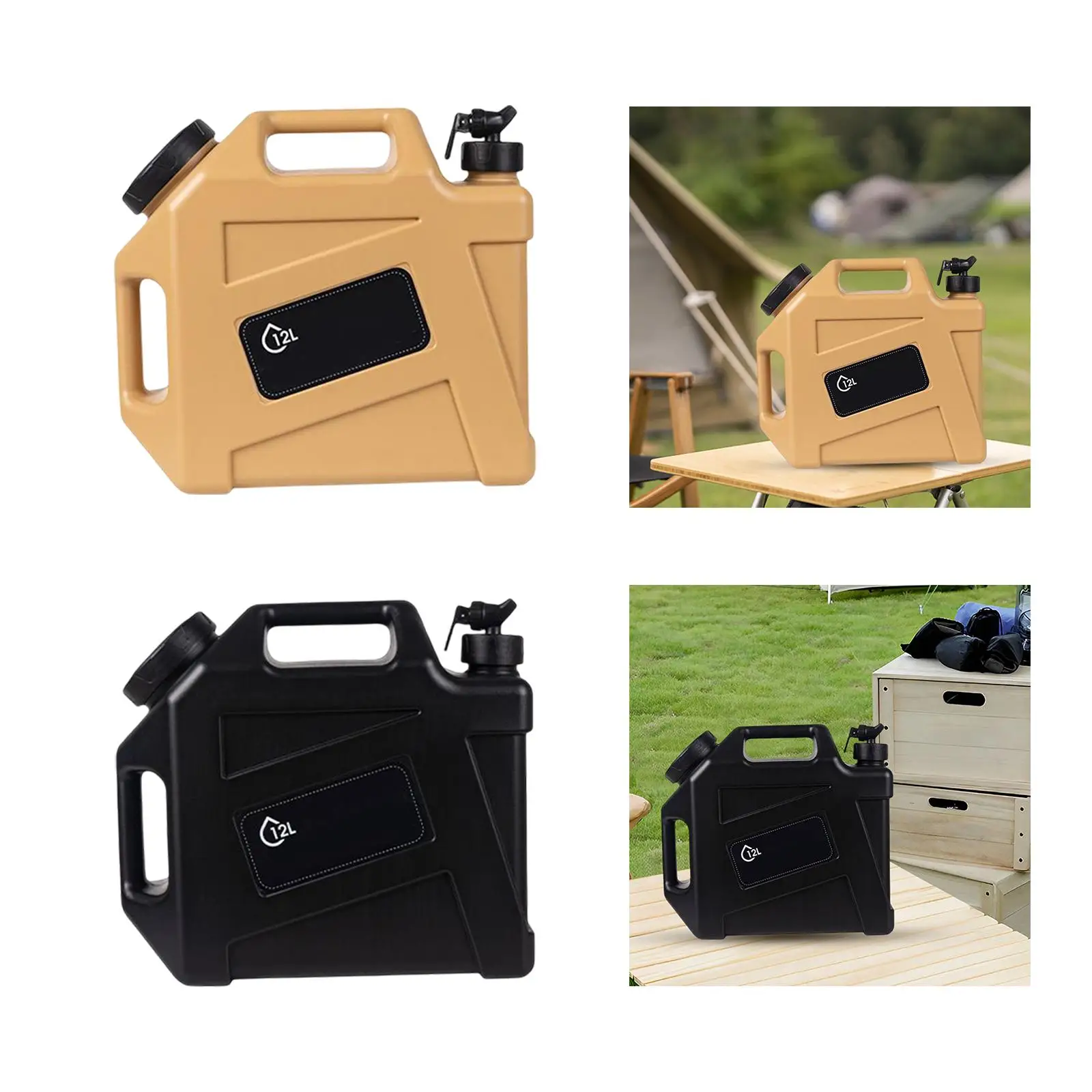 Portable Water Storage Carrier 12L Water Tank Container Canister for Picnic