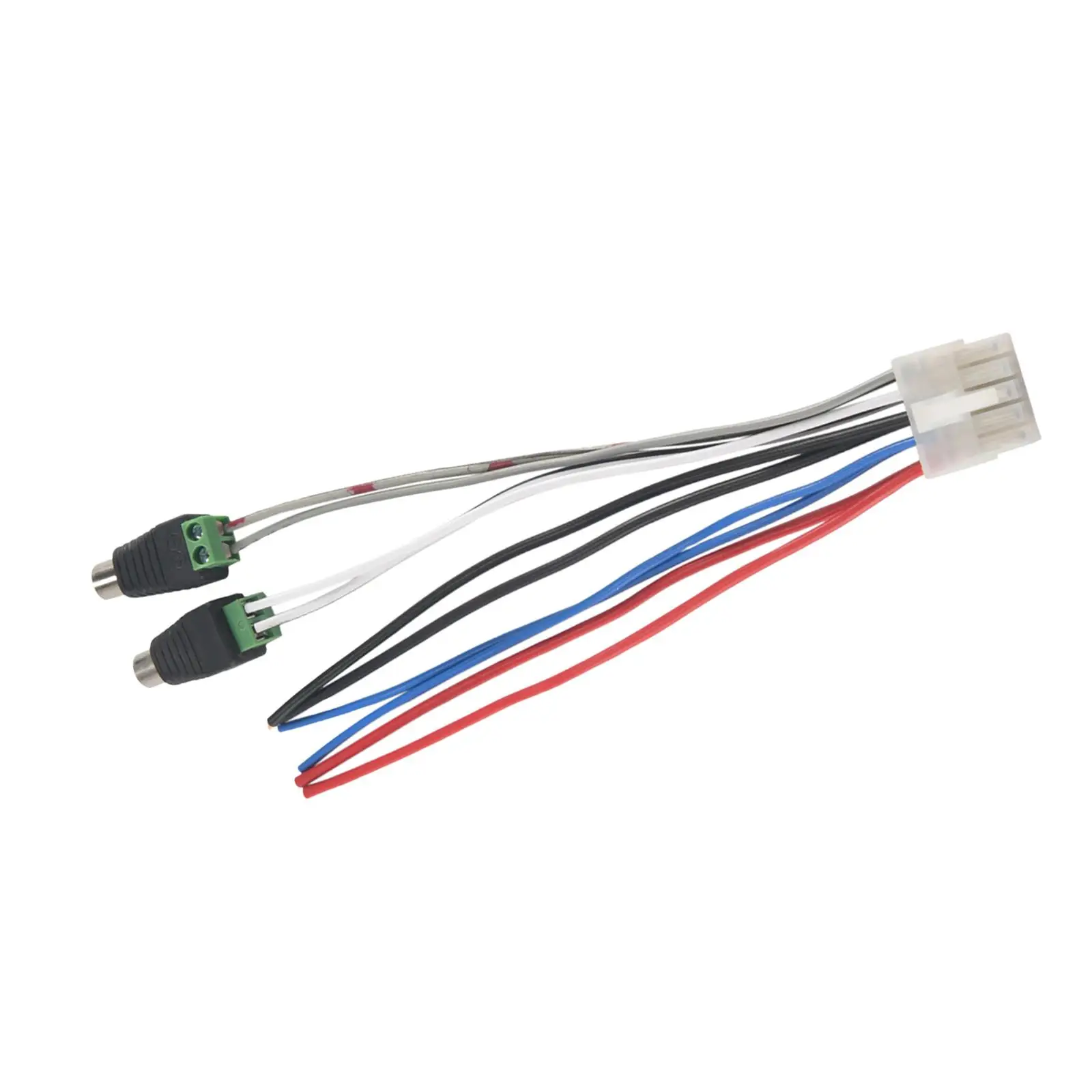 Universal Power Input Speaker Wire Harness Replacement 10 Pin Plug RCA Connector 15cm for Dual Tbx10A Amplifier