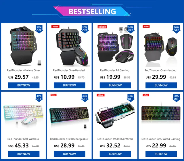 RedThunder 60% Gaming Keyboard and Mouse Combo, RGB Backlit, Ultra-Compact  Mini Keyboard, 7200DPI Gaming Mouse for PC Mac Gamer - AliExpress