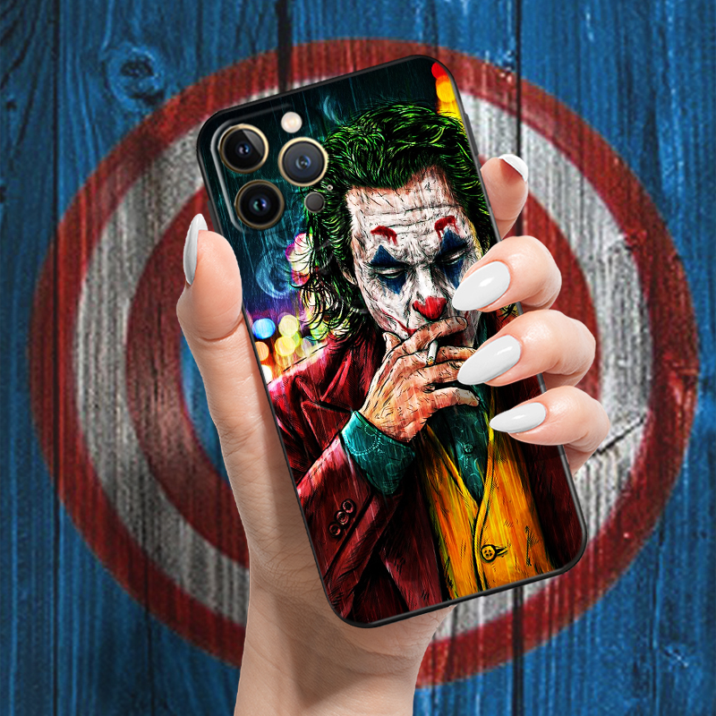 iphone xr card case Marvel Bat-Man Joker Clown For Apple iPhone 13 12 11 Pro 12 13 Mini X XR XS Max SE 5 6 6s 7 8 Plus Phone Case Silicone Cover phone cases for iphone xr