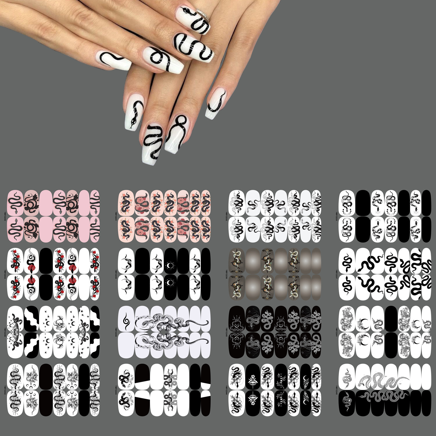 Best of Baking Free 14 Tips Snake Element 16 Tips / Sheet Nail Polish Nail Wraps DIY Nail Accesoires Nails Sticker Designer Nail Strips Reviews & Tips