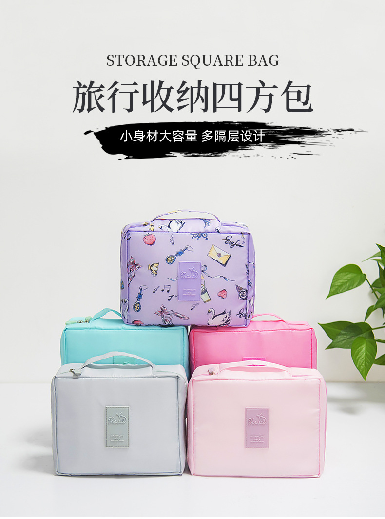 Designer Luxury Portable Cosmetic Storage Bag Makeup Pouch Women Large Multi-compartment Travel Wash Toilet Bathroom Organizers