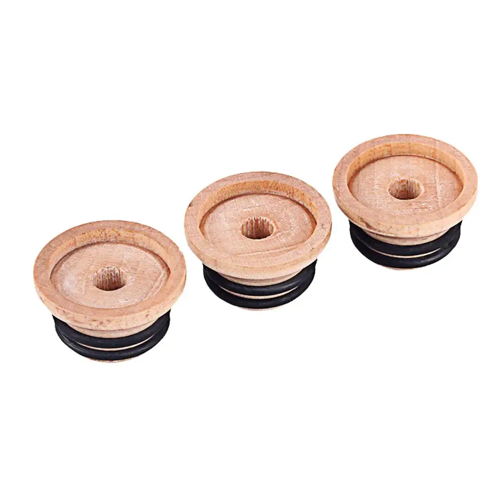 3pcs Wooden  Control Knob Switch for Electric Guitar Replacement Parts